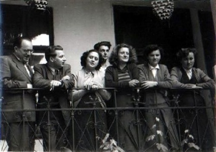 1960-as évek a Somogyi Néplap szerkesztőségében: Rostás Károly, Kutas József, Langer Józsefné, Szántó István, Pócza Jánosné