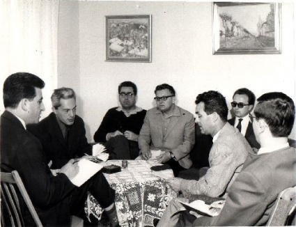 Szerkesztői értekezlet az 1960-as évek második felében a Somogyi Néplapnál