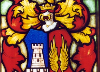 A levéltár üvegablakai - Zrínyi család címere (Gőzsy Gáborné fotója)