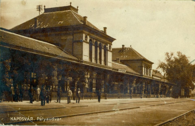 vasútállomás az 1920-as években Forrás: Fehér László