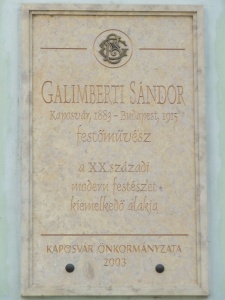 Galimberti Sándor emléktáblája Kaposváron